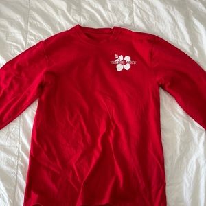 Red Trader Joe’s long sleeve shirt